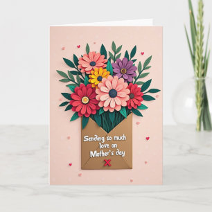Blumenstrauß-Popup-Karte mit Papierblumen Karte