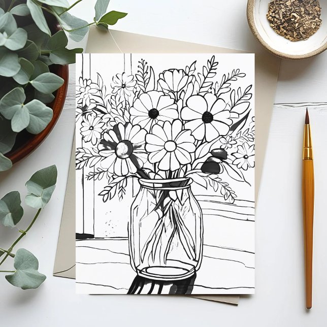 Blumenstrauß Postkarte (Von Creator hochgeladen)