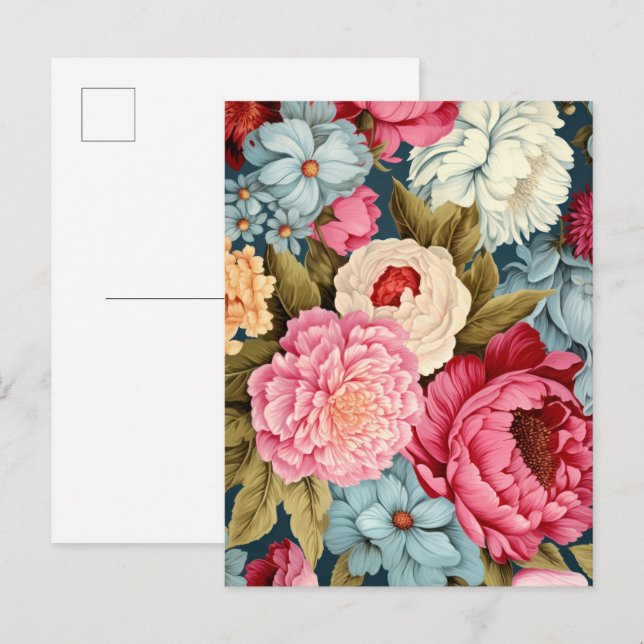 Blumenstrauß Postkarte (Vorne/Hinten)