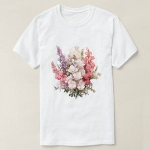 Blumenstrauß rosa Konzept Künstlerisches Design T-Shirt