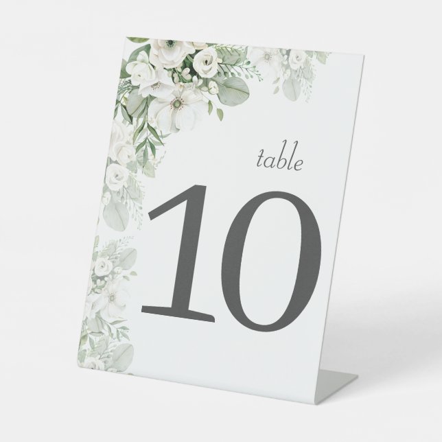 Blumenstrauß Rose Aquarell Hochzeitstisch Sockelschild (Vorderseite)