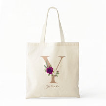 Blumenstrauß-Rose Goldmonogramm Y