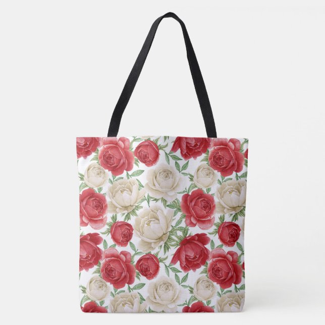 Blumenstrauß-Rose Tasche (Vorderseite)