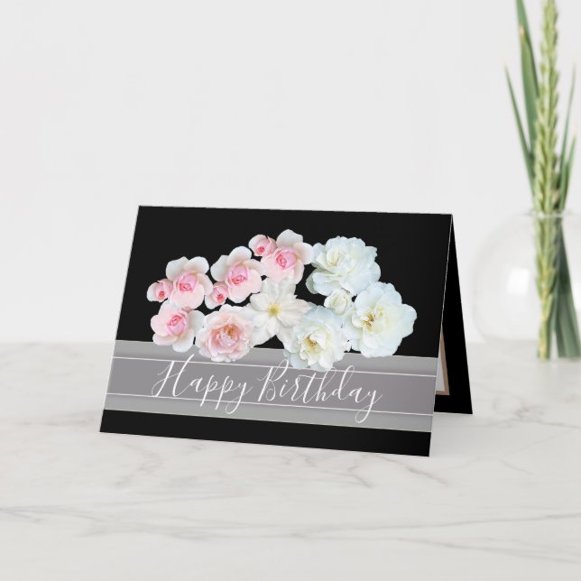 Blumenstrauß, Rosen und Blume Geburtstag Karte (Vorderseite)