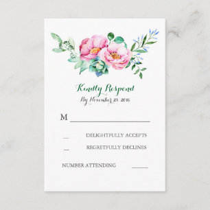 Blumenstrauß RSVP Karte