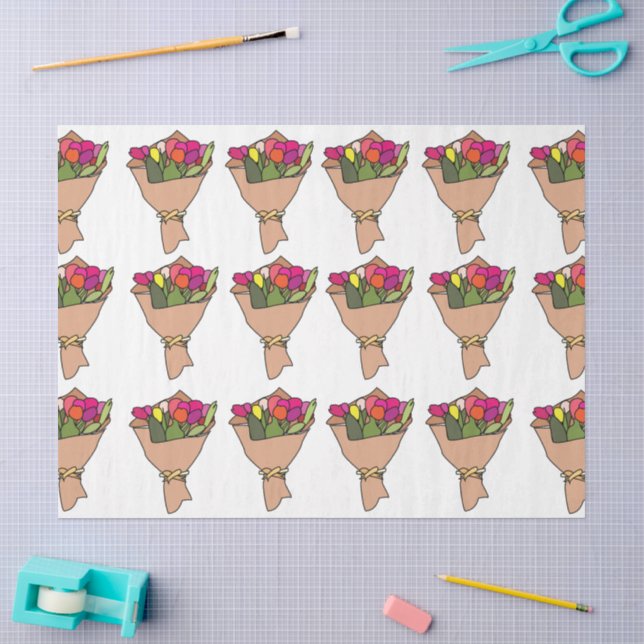 Blumenstrauß Seidenpapier (Basteln)