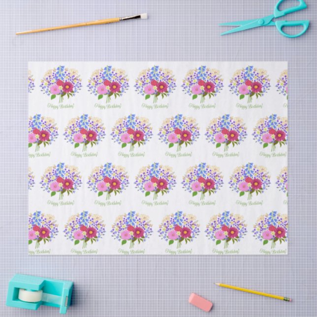 Blumenstrauss Seidenpapier (Basteln)