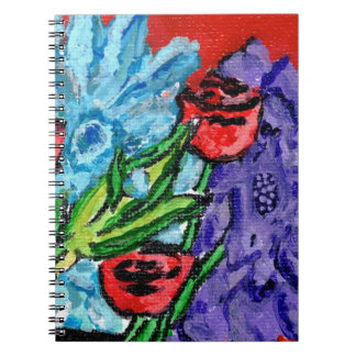 Blumenstrauß-Spiral-Foto-Notizbuch Notizblock