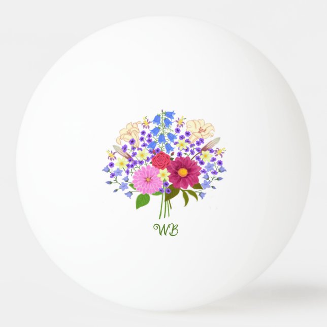 Blumenstrauss Tischtennisball (Vorderseite)