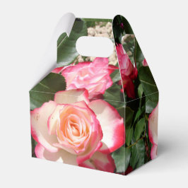 Blumenstrauß und weiße Rose Blumenstrauß-Party Geschenkschachtel