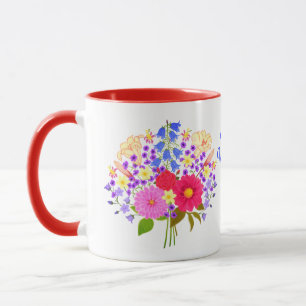 Blumenstrauß Valentins-Kombination Tasse