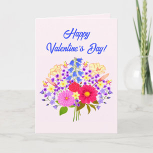 Blumenstrauß Valentinstag-Grußkarte Dankeskarte