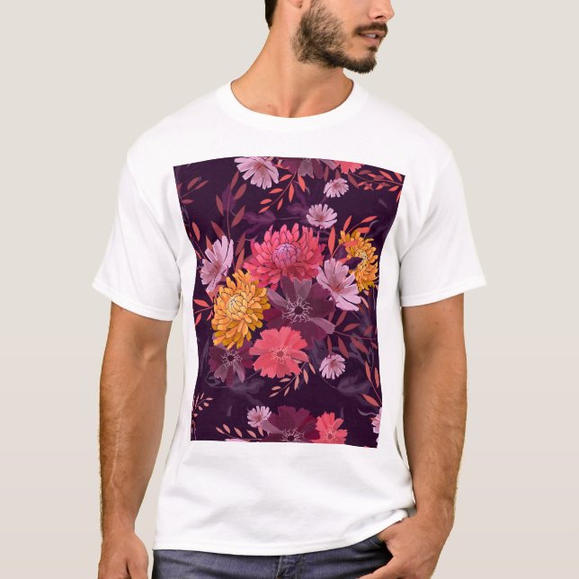 Blumenstrauß Vintag: Herbstgärtnerei T-Shirt (Vorderseite)