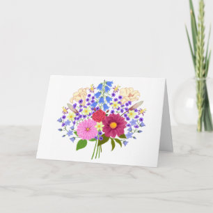 Blumenstrauß Weiße gefaltete Grußkarte Karte