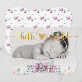 Blumenstrauß-Weltbaby-Ankündigung Ankündigung