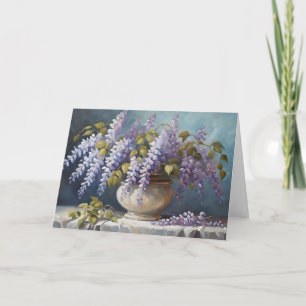 Blumenstrauß Wisteria in einer Vase Karte