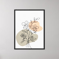 Blumenstrauß Zeichnend Mauer Kunst - Modernes Bota