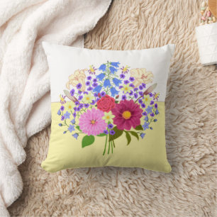 Blumenstrauss Zweifarbiges Wurfkissen Kissen