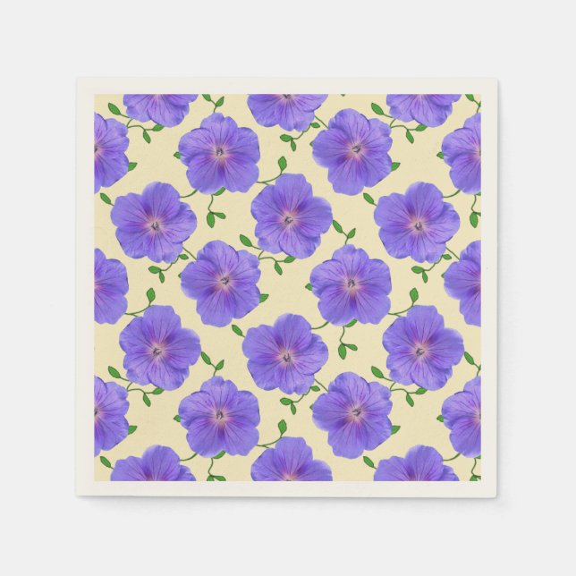 Blumensüß-Blauer Garten Blume für alle Farbbereich Serviette (Vorderseite)