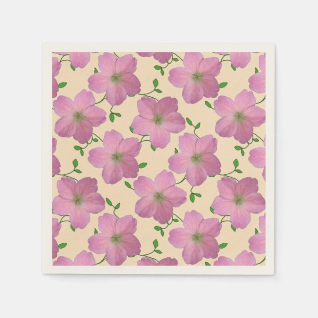 Blumensüß-Rosa-Gartengarten-Blume aller Farben Serviette (Vorderseite)