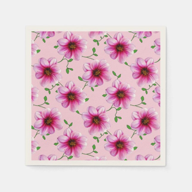 Blumensüß-Rosa-Gartengarten-Blume aller Farben Serviette (Vorderseite)