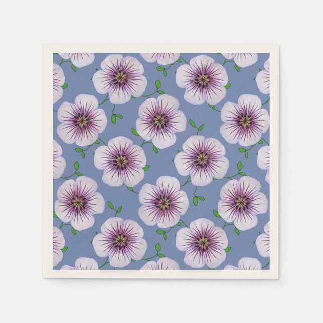 Blumensüße Lila-Gartenfarben-Blume Serviette (Vorderseite)
