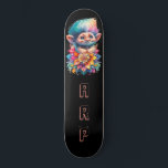 *~* Blumensüße Trommel AP89 Neon Rainbow Initials Skateboard<br><div class="desc">(Suchen Sie den Code AP89 für Troll-Objekte und AP88 für mittelalterliche Themen ) Einfache Übertragung auf andere Zazzle-Produkte. Skateboard im Hintergrund. Die fröhlichen NEON Rainbow Farben sind nur Pop der TROLL-Bilder und LETTERS. Personalisieren / Personalisieren Sie Ihre INITIALE / MONOGRAMM. Whimsical Niedlich lustig Long Hair Troll . Helle RAINBOW Neonfarben....</div>