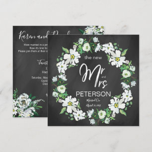 Blumentafel-Typografie-Posten-Hochzeits-Party Einladung