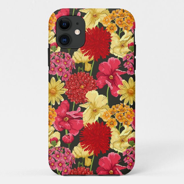 Blumentapete in der Aquarellart Case-Mate iPhone Hülle (Rückseite)