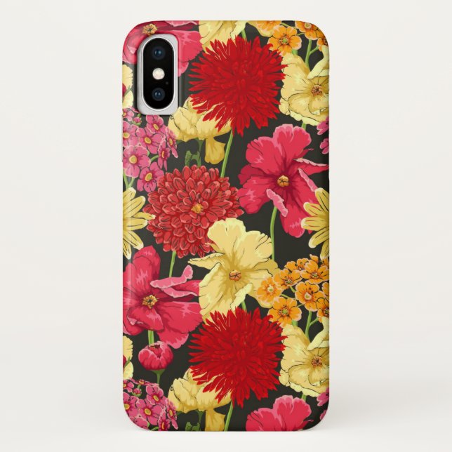 Blumentapete in der Aquarellart Case-Mate iPhone Hülle (Rückseite)