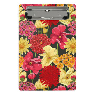 Blumentapete in der Aquarellart Mini Klemmbrett