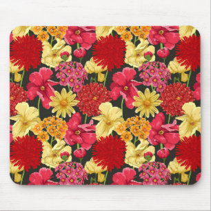 Blumentapete in der Aquarellart Mousepad