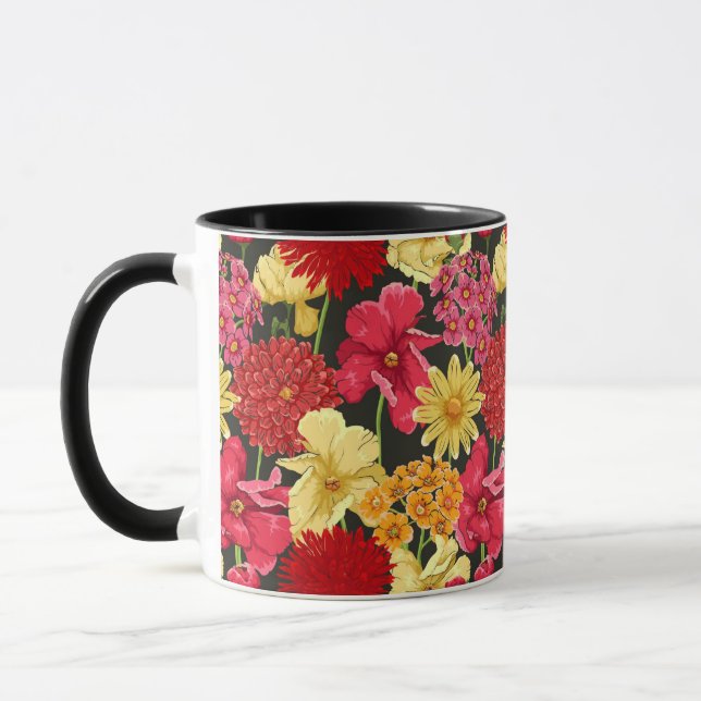 Blumentapete in der Aquarellart Tasse (Links)