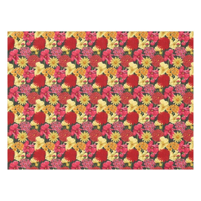 Blumentapete in der Aquarellart Tischdecke (Vorderseite (Horizontal))