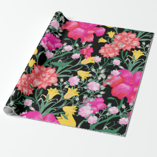 Blumentapete mit großen Blume. Nahtloses Patter Geschenkpapier