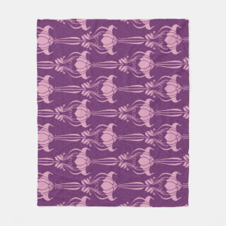 Blumentapete Rosa Violettdesign Fleecedecke