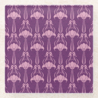 Blumentapete Rosa Violettdesign Glasuntersetzer