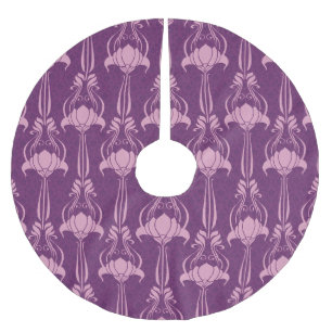 Blumentapete Rosa Violettdesign Polyester Weihnachtsbaumdecke