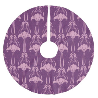 Blumentapete Rosa Violettdesign Polyester Weihnachtsbaumdecke