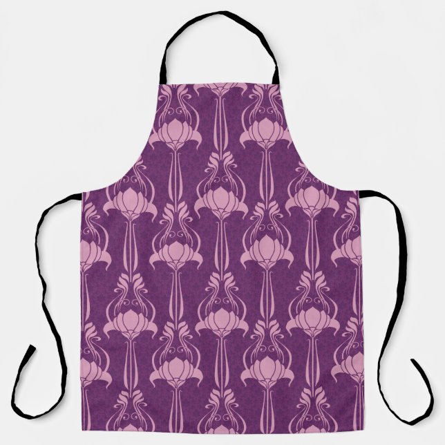 Blumentapete Rosa Violettdesign Schürze (Vorderseite)
