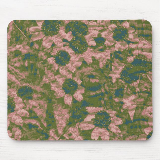 Blumentarnungsmuster Mousepad (Vorne)