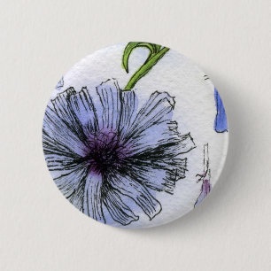 Blumentaste "Chickory" Button