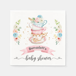 Blumentee Party Babydusche Papier Napkin Serviette