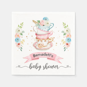 Blumentee Party Babydusche Papier Napkin Serviette