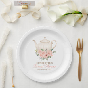 Blumentee-Party-Brautparty Pappteller