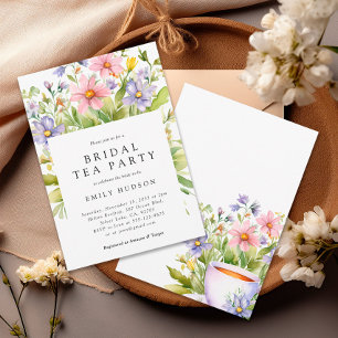 Blumentee Party Bridal Dusche Einladung