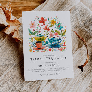 Blumentee Party Bridal Dusche Einladung
