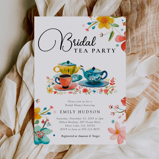 Blumentee Party Bridal Dusche Einladung (Von Creator hochgeladen)