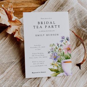 Blumentee Party Bridal Dusche Einladung