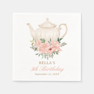 Blumentee Party Geburtstag Serviette